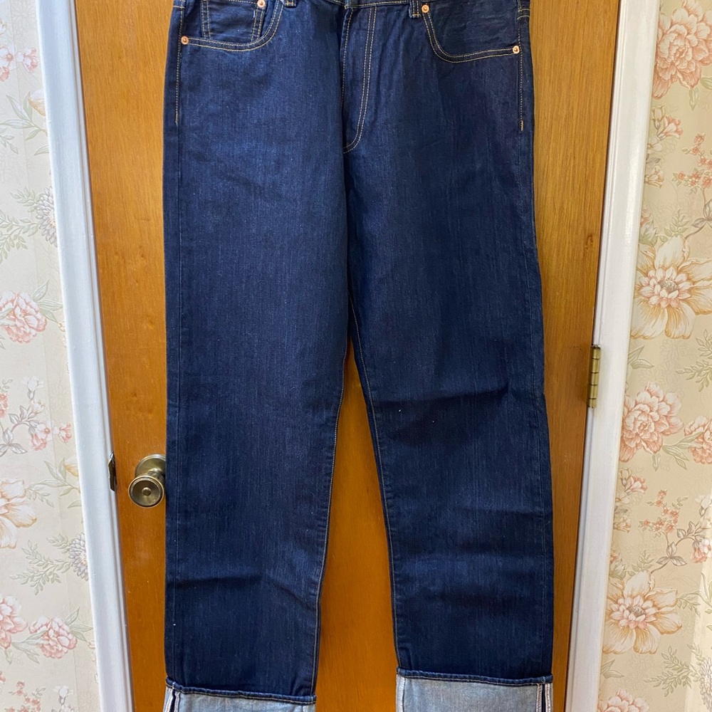 Archie’s Jeans by Tatyana Men’s Rockabilly Retro Cuffed Jeans 36 x 36